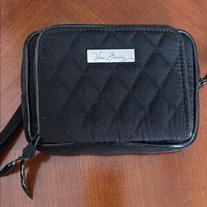 Vera Bradley Black Quilted Wristlet